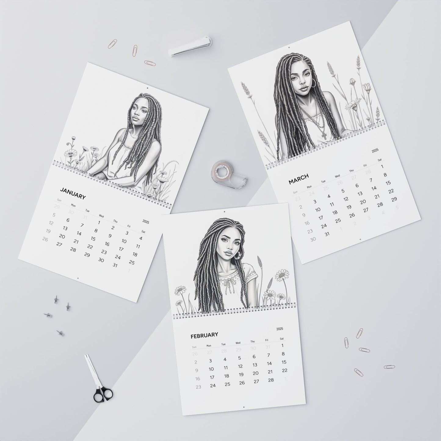 Love My Locs Wall Calendar (2025)