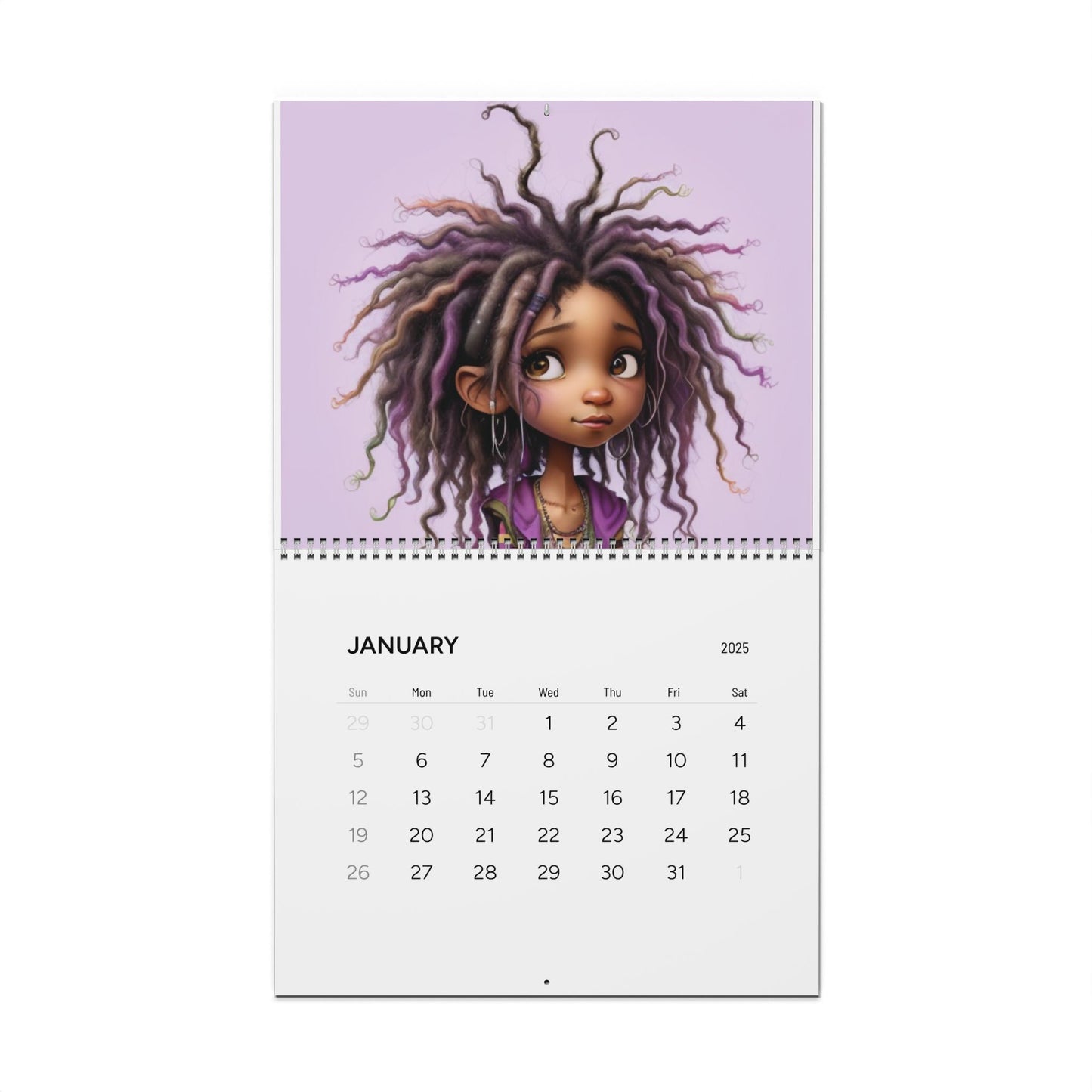 Whimsical Black Girls - Wall Calendar
