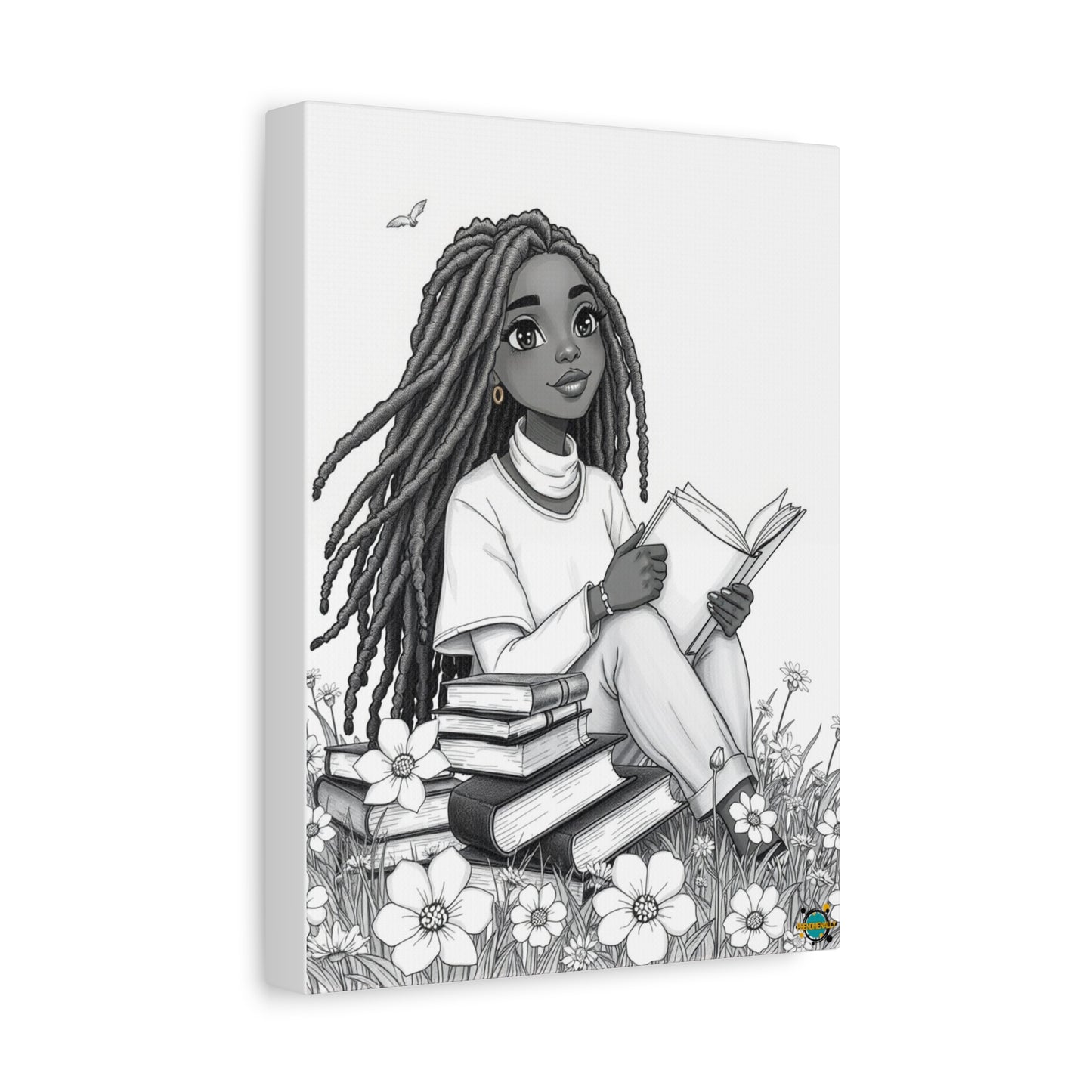 Book Lover in Spring Wall Art