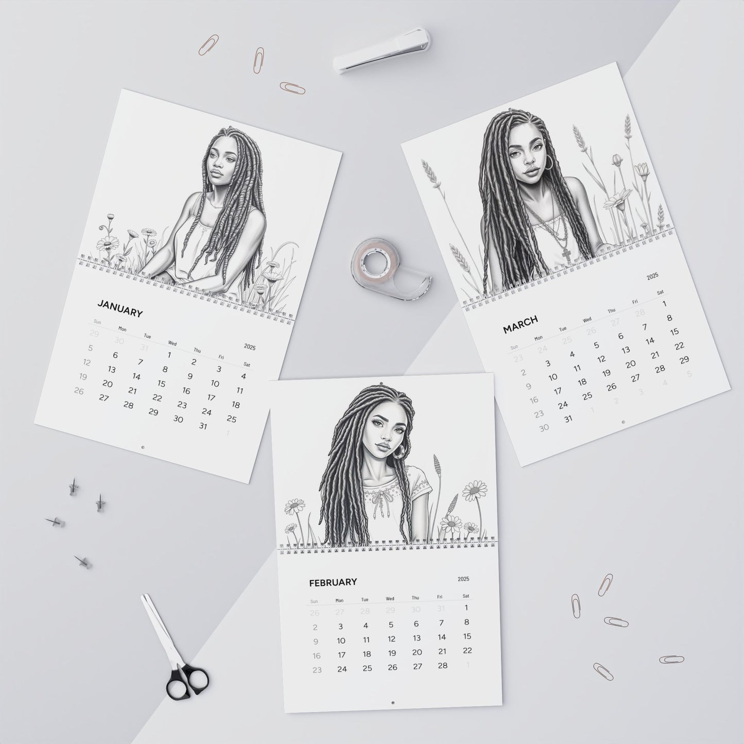 Love My Locs Wall Calendar (2025)