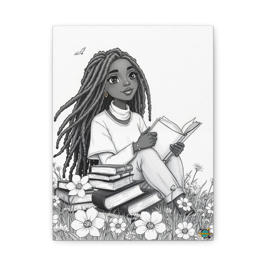 Book Lover in Spring Wall Art