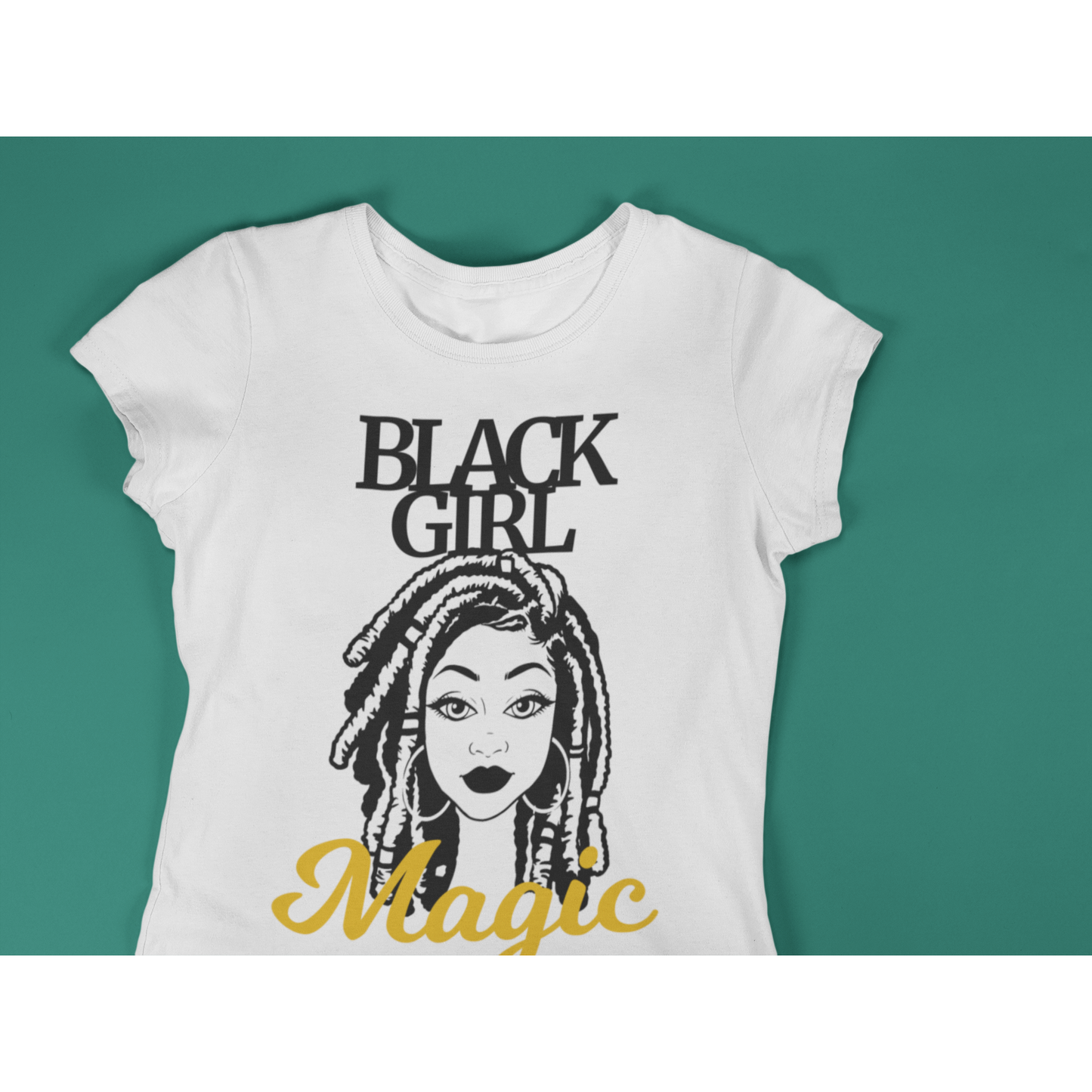 Black Women's Tee, Black Glitter - Atikal Foundation