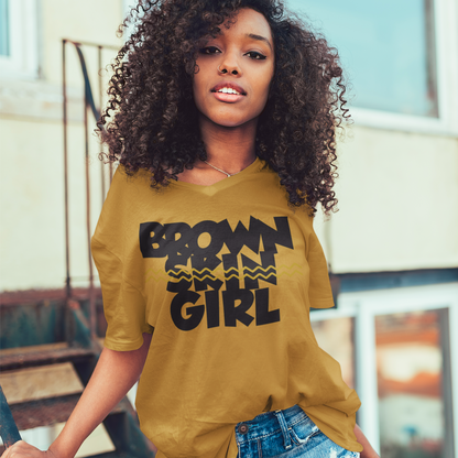 Brown Skin Girl V-neck Tee